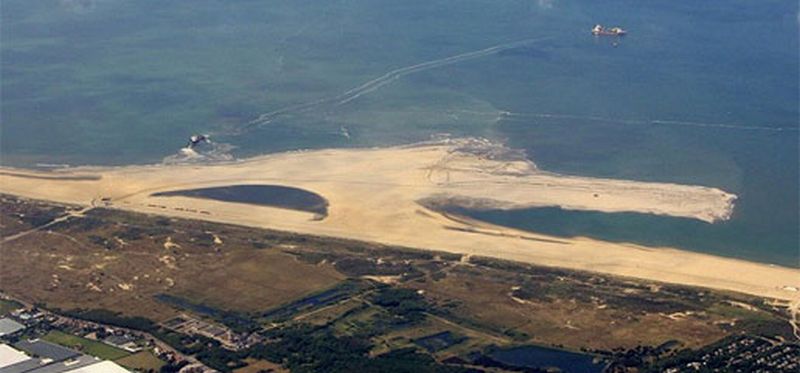 Zandmotor in aanlag | © Ecomare, Layla Wijsmuller