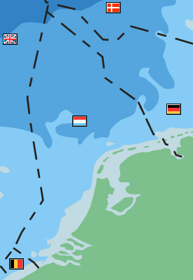 Nederlandse deel van het continentaal plat op de Noordzee Nederlandse deel NCP op de Noordzee | © Ecomare