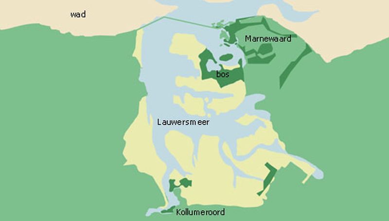 Kaartje van Lauwersmeer | © Ecomare