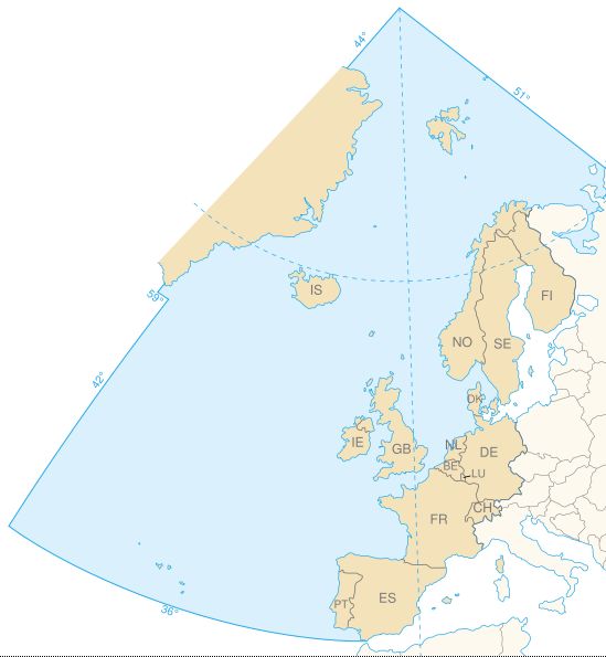 Werkgebied OSPAR | © Ecomare